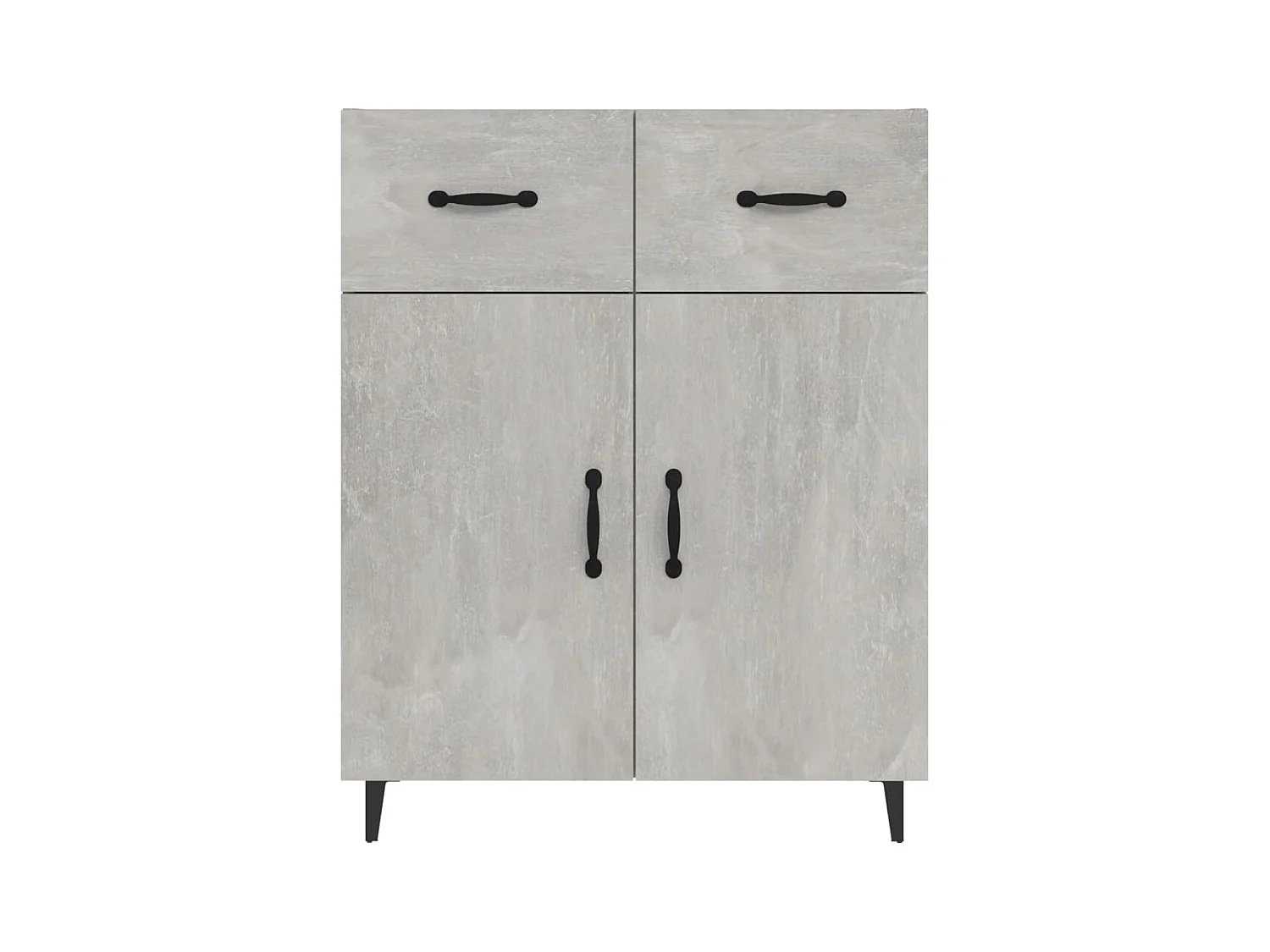 Buffet gris béton 69,5x34x90 cm bois d'ingénierie