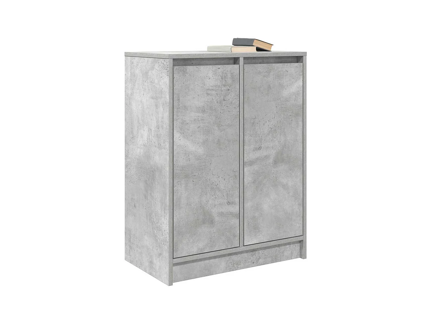 Buffet gris béton 57x34x76 cm bois d'ingénierie