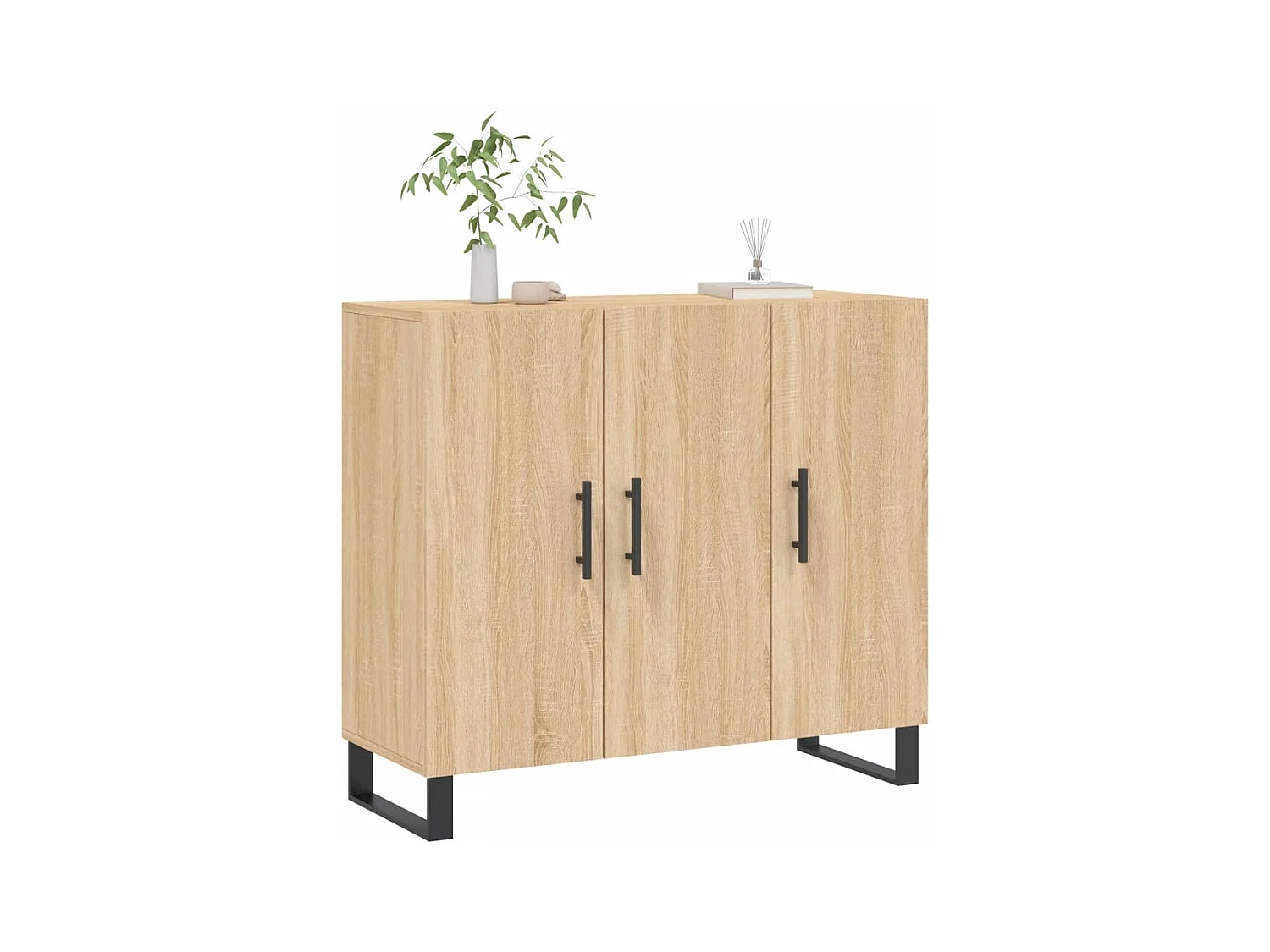 Credenza in rovere Sonoma 90x34x80 cm in legno ingegnerizzato