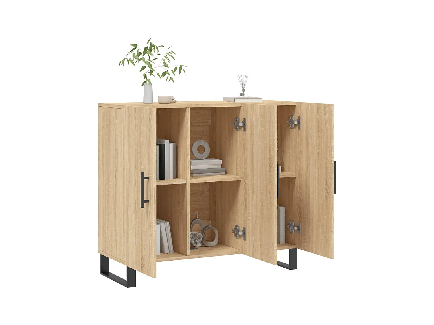 Credenza in rovere Sonoma 90x34x80 cm in legno ingegnerizzato