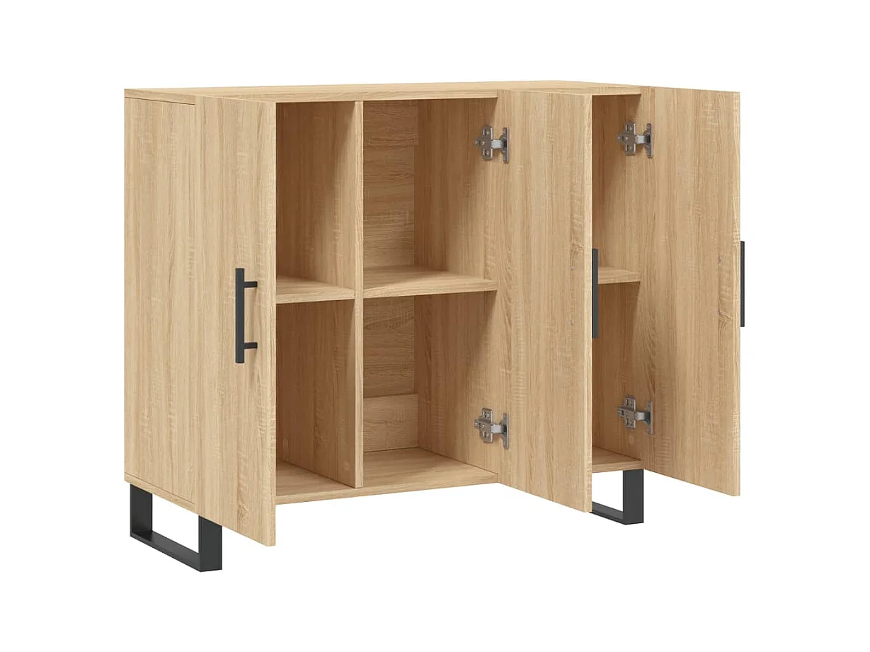 Credenza in rovere Sonoma 90x34x80 cm in legno ingegnerizzato