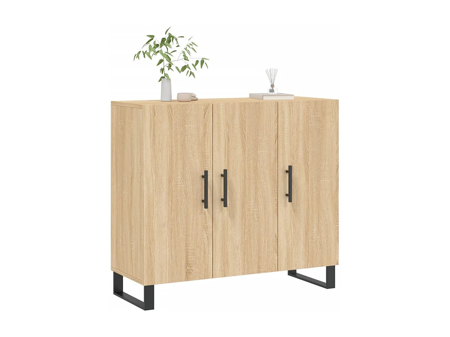 Sonoma eiken dressoir 90x34x80 cm bewerkt hout