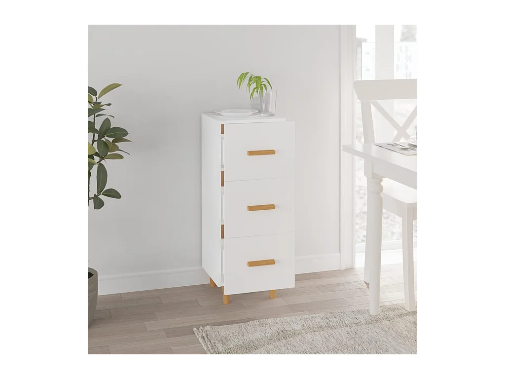 Buffet blanc 34,5x34x90 cm bois d'ingénierie