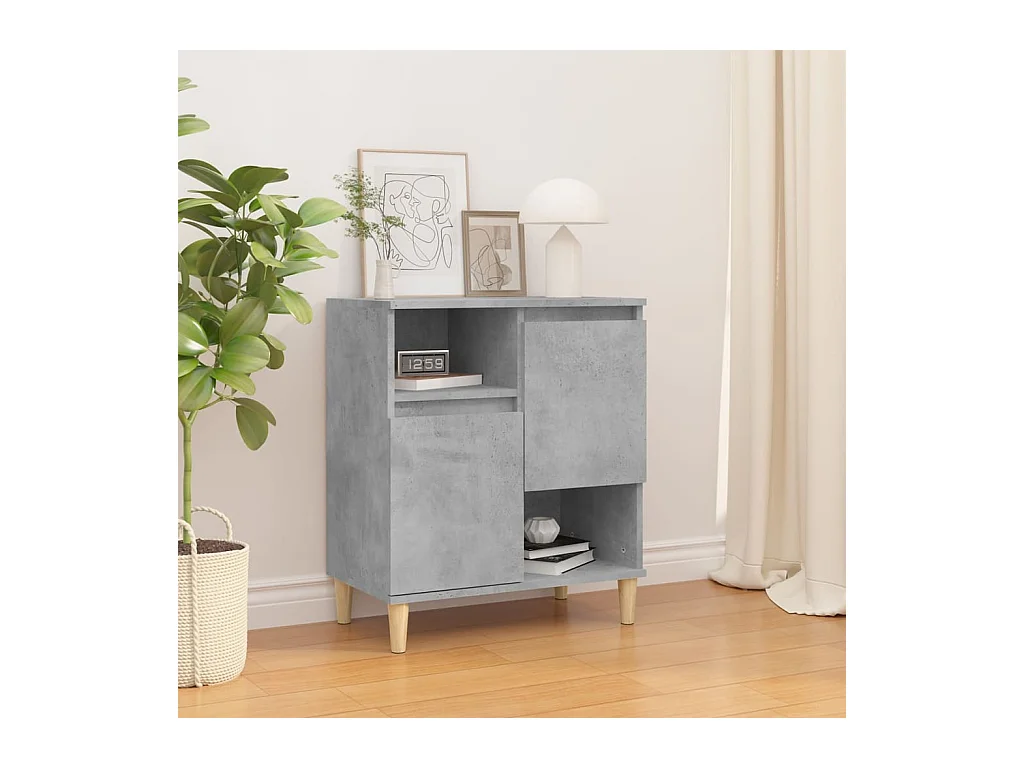 Buffet Gris béton 60x35x70 cm Bois d'ingénierie