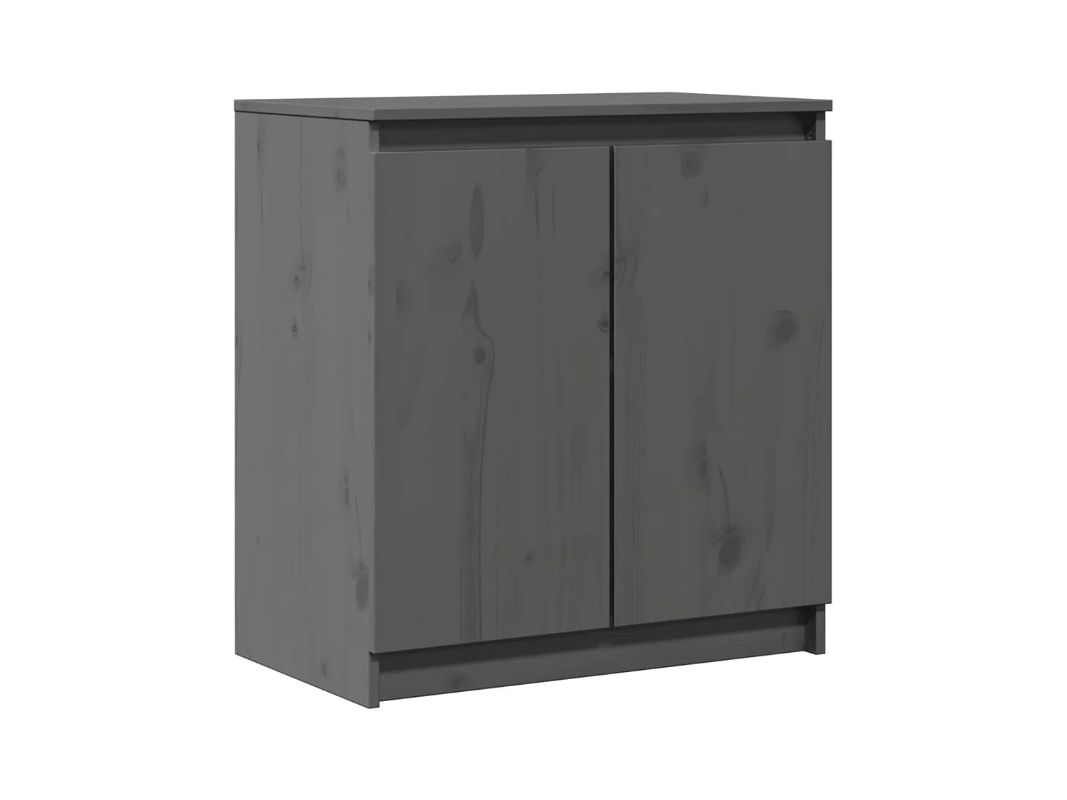 Armoire latérale gris 60x36x65 cm bois de pin massif