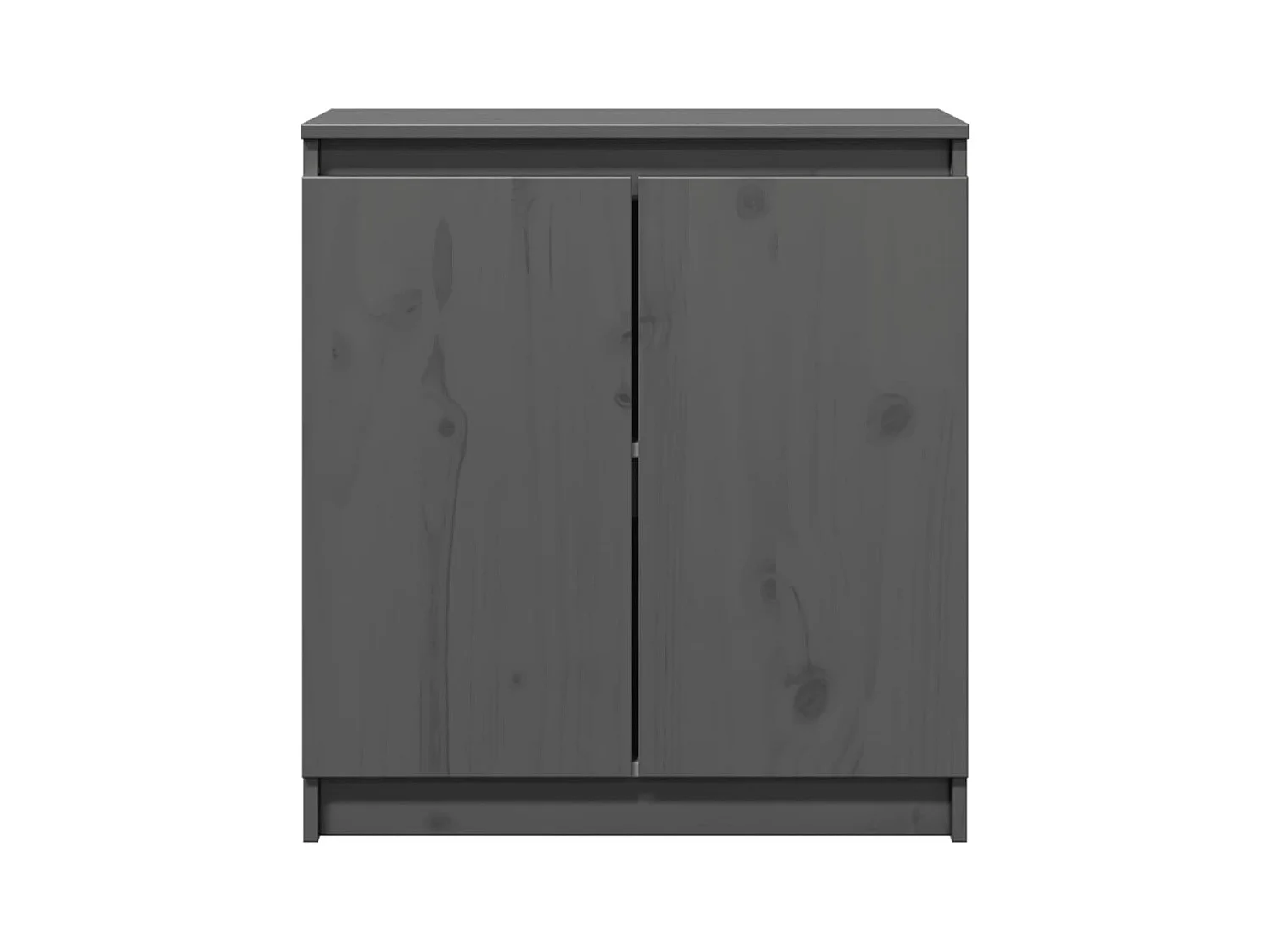 Armoire latérale gris 60x36x65 cm bois de pin massif