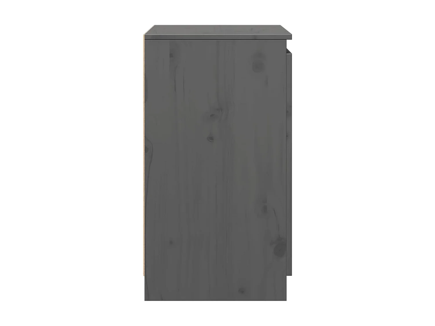 Armoire latérale gris 60x36x65 cm bois de pin massif