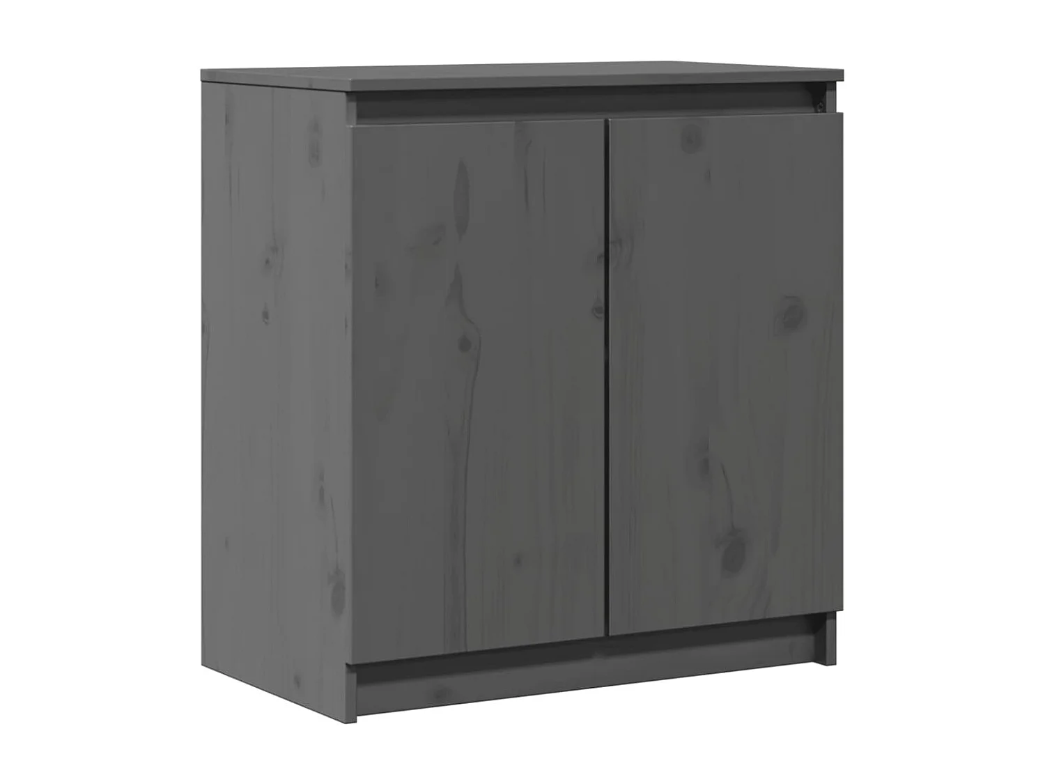 Armoire latérale gris 60x36x65 cm bois de pin massif