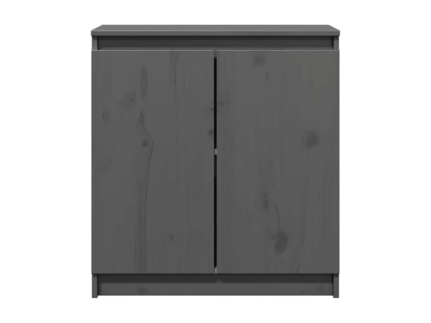 Armoire latérale gris 60x36x65 cm bois de pin massif