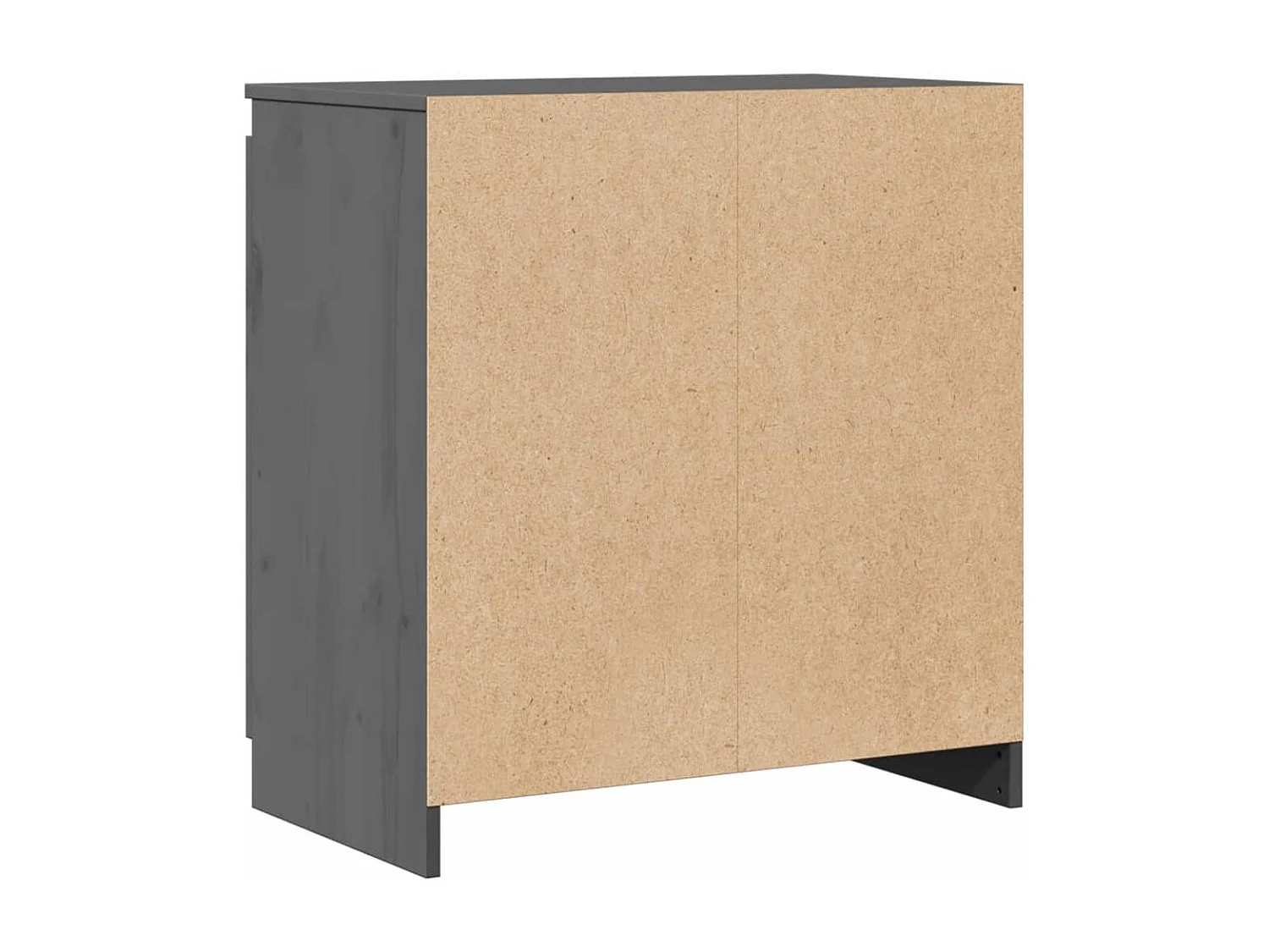 Armoire latérale gris 60x36x65 cm bois de pin massif