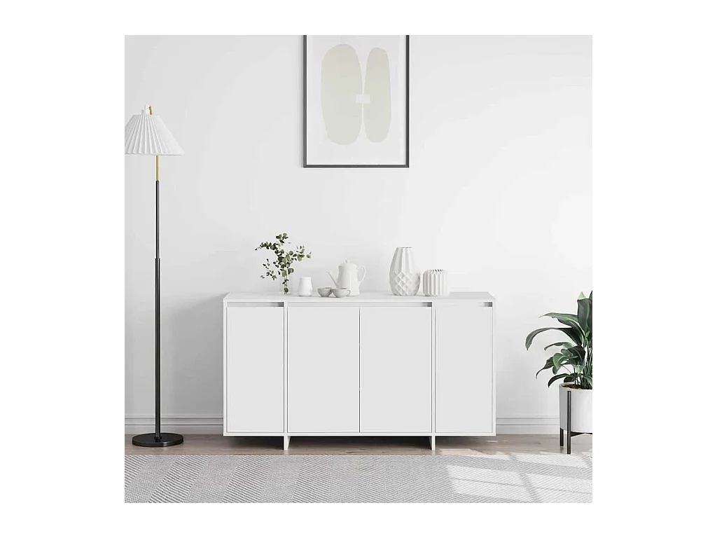 buffet blanc Blanc Bois 135 x 41 x 75 cm Buffet blanc