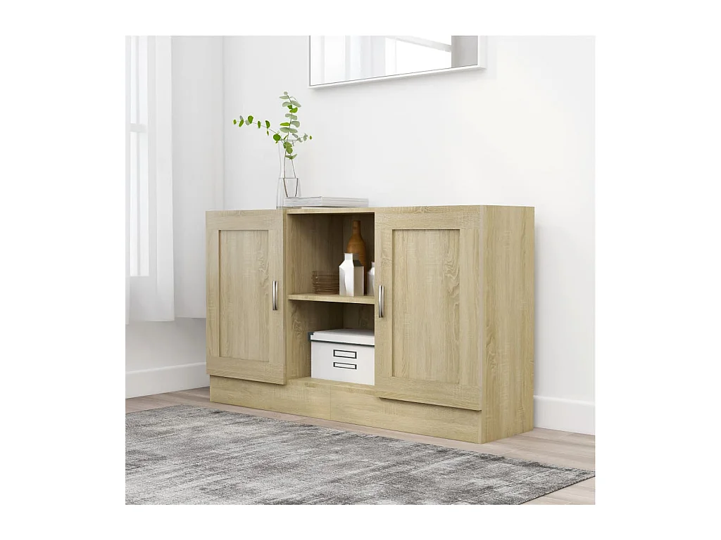 Dressoir Sonoma eiken 120x30,5x70 cm Technisch hout
