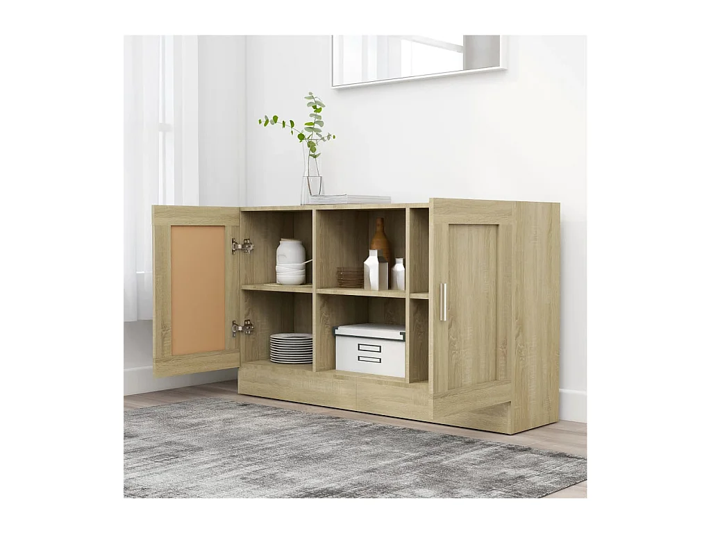 Dressoir Sonoma eiken 120x30,5x70 cm Technisch hout