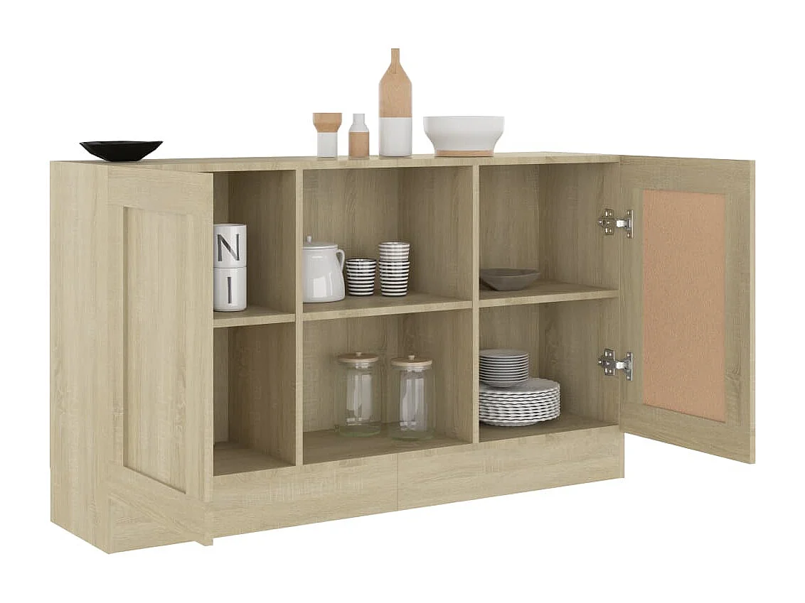 Dressoir Sonoma eiken 120x30,5x70 cm Technisch hout