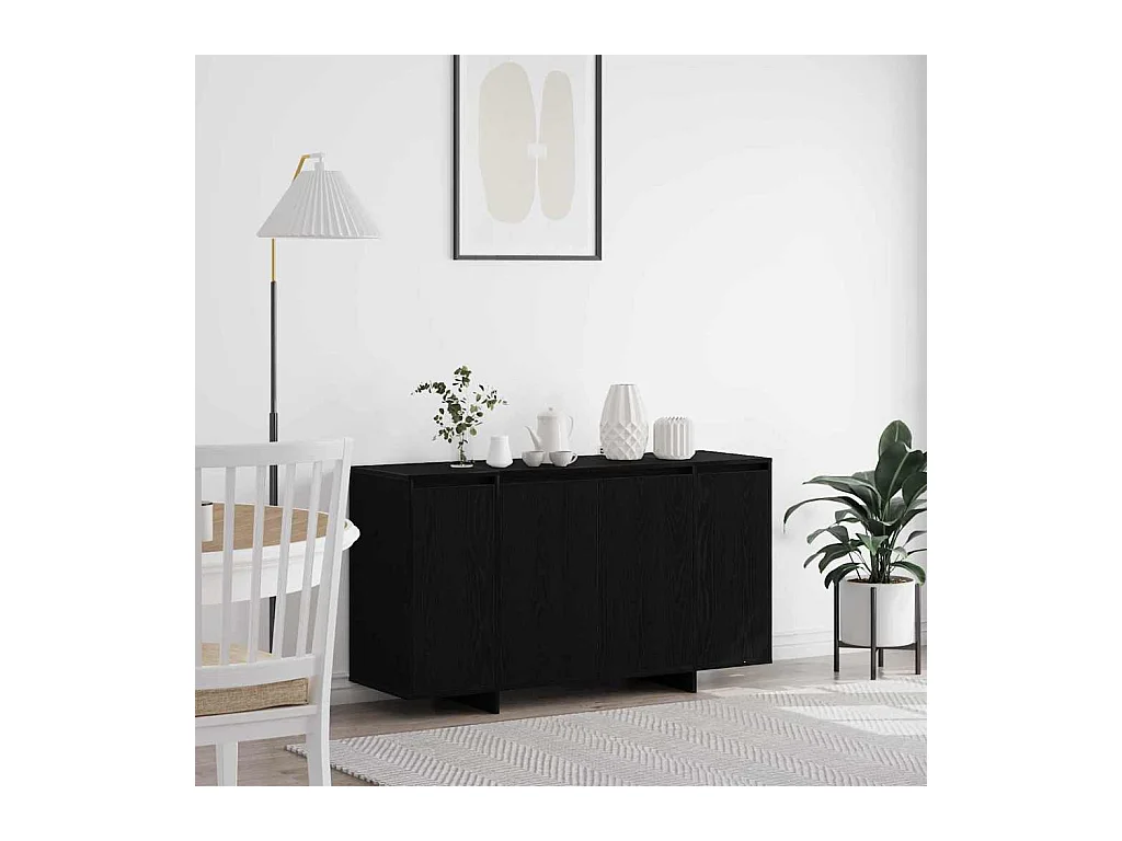 Buffet en chêne noir Chêne noir Placage en bois 135 x 41 x 75 cm
