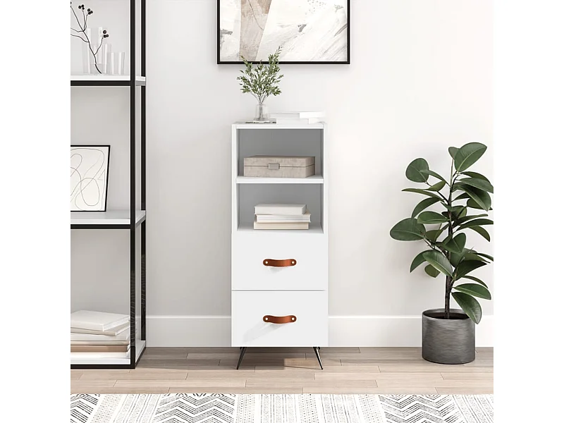 Buffet blanc 34,5x34x90 cm bois d'ingénierie