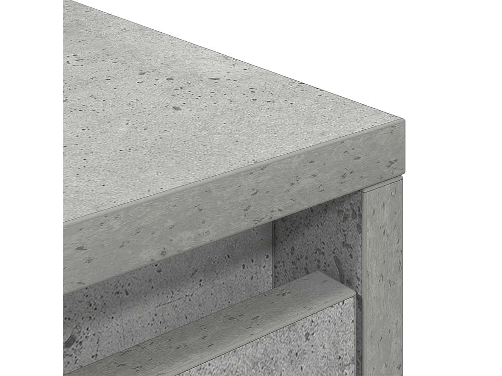 Buffet haut gris béton 29,5x34x119,5 cm bois d'ingénierie