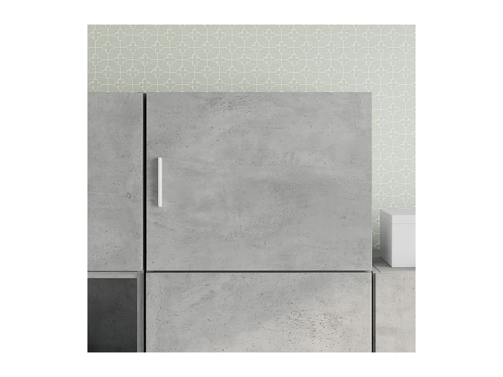 Armoire murale gris béton 50x42,5x40 cm bois d'ingénierie