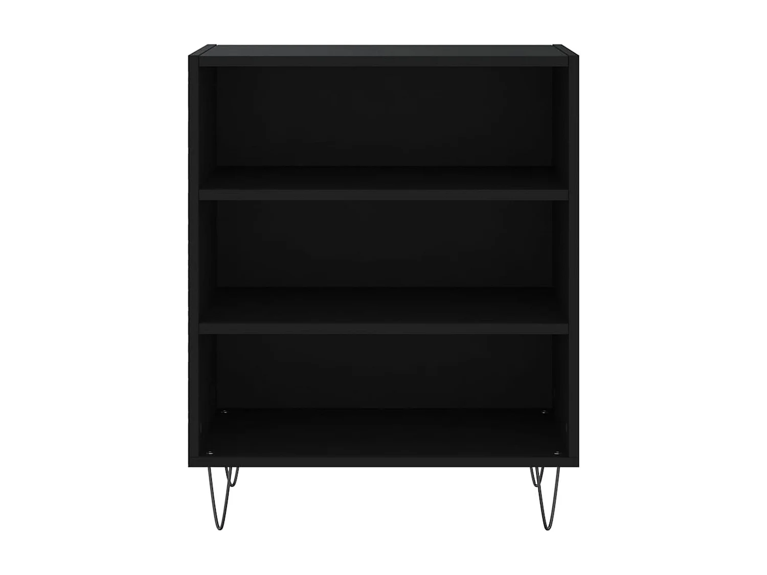 Buffet noir 57x35x70 cm bois d’ingénierie