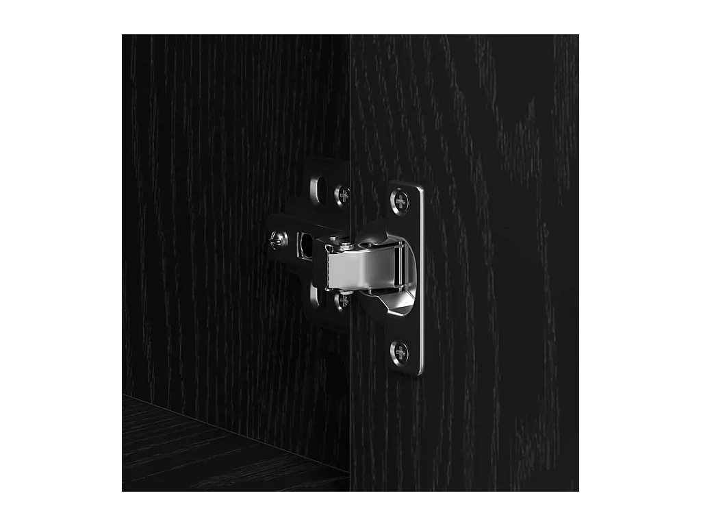 Buffets 3 pcs Chêne noir Bois d'ingénierie