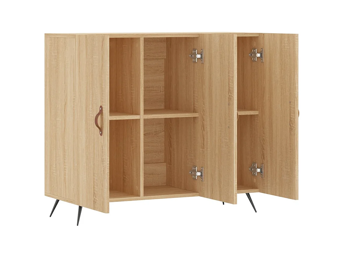 Buffet chêne sonoma 90x34x80 cm bois d'ingénierie