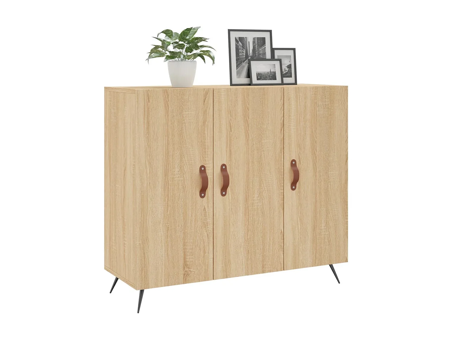 Sonoma eiken dressoir 90x34x80 cm bewerkt hout