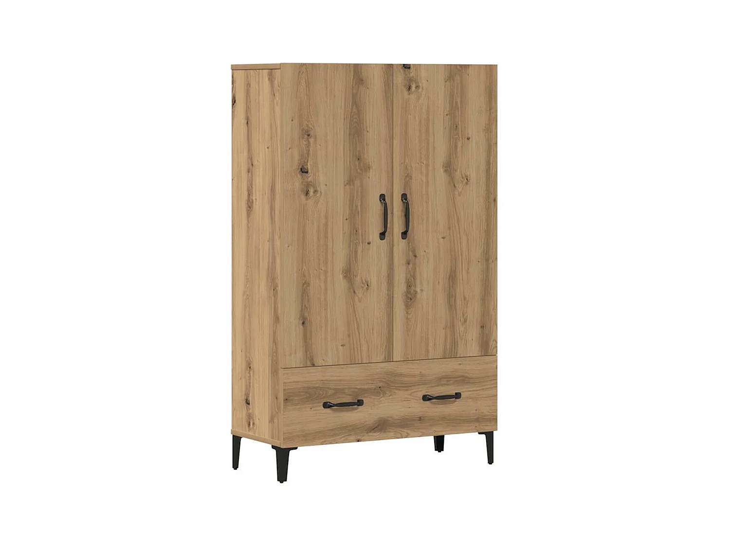 Handgemaakt eikenhouten dressoir 70x31x115 cm bewerkt hout