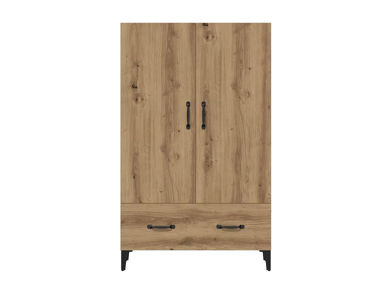 Handgemaakt eikenhouten dressoir 70x31x115 cm bewerkt hout