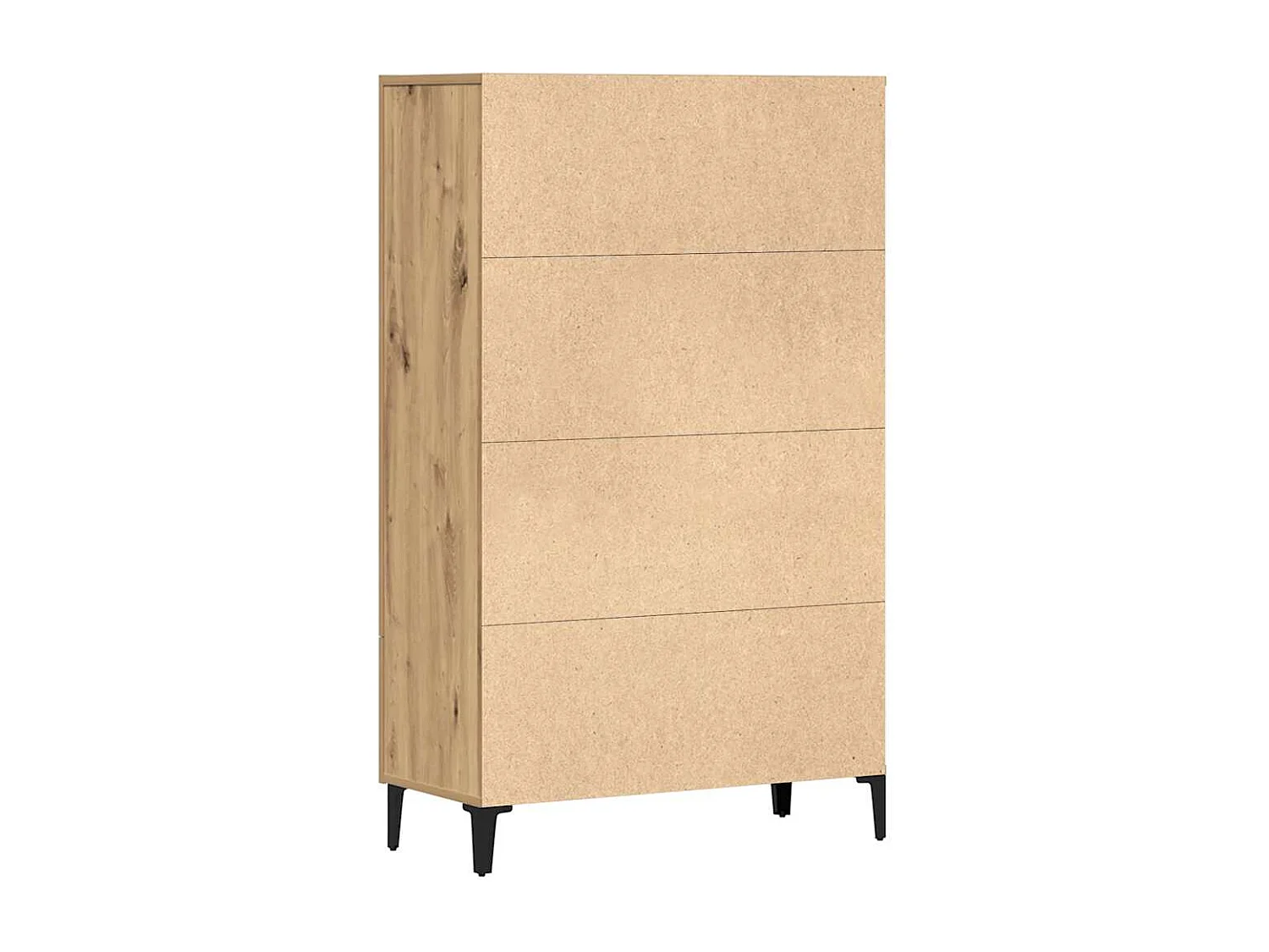 Handgemaakt eikenhouten dressoir 70x31x115 cm bewerkt hout