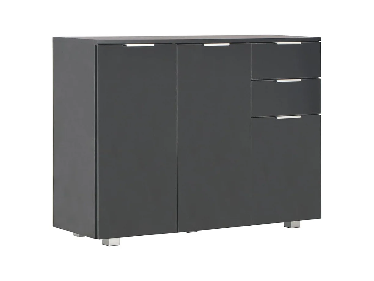 Buffet Noir brillant 107x35x80,5 cm