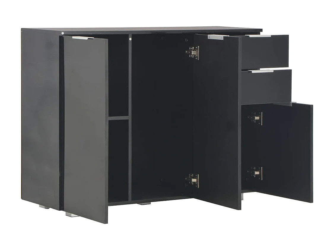 Buffet Noir brillant 107x35x80,5 cm