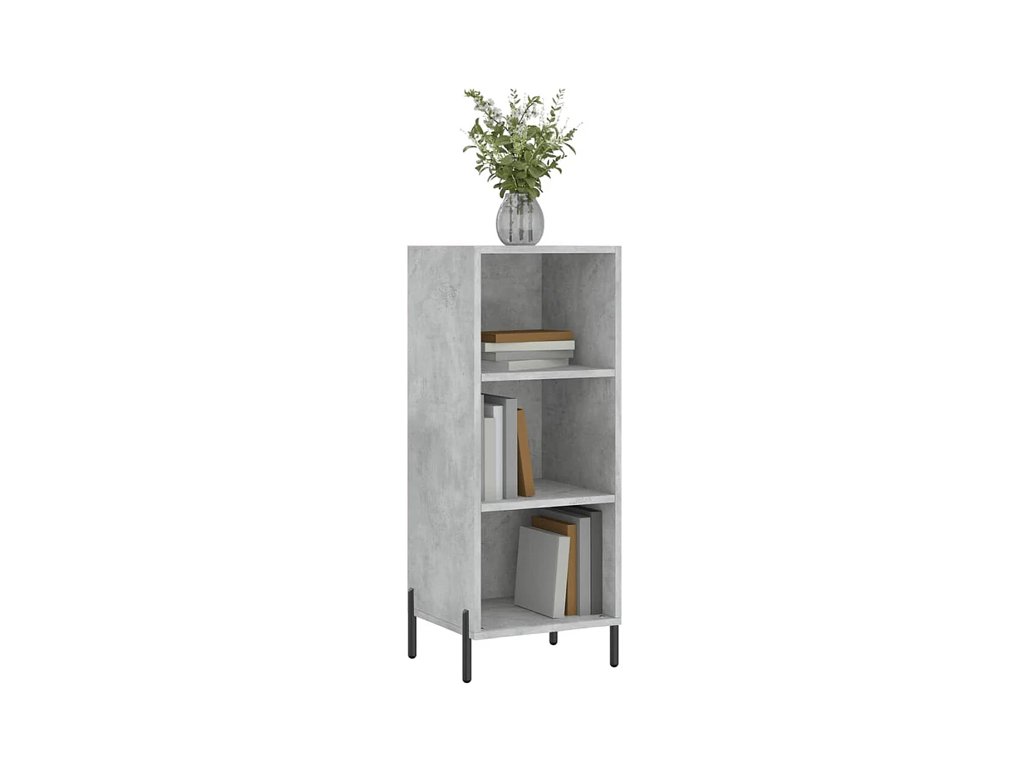 Credenza grigio cemento 34,5x32,5x90 cm in legno ingegnerizzato
