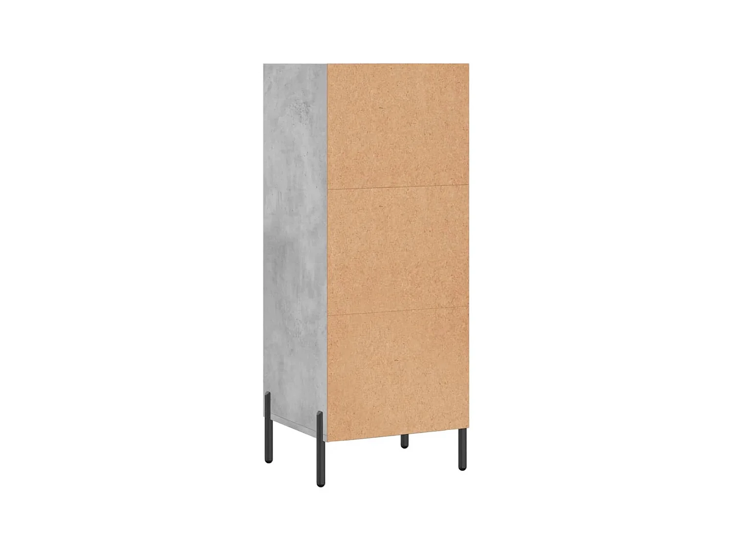 Credenza grigio cemento 34,5x32,5x90 cm in legno ingegnerizzato