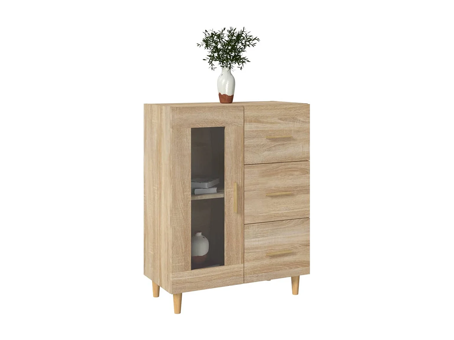 Credenza in rovere Sonoma 69,5x34x90 cm in legno ingegnerizzato