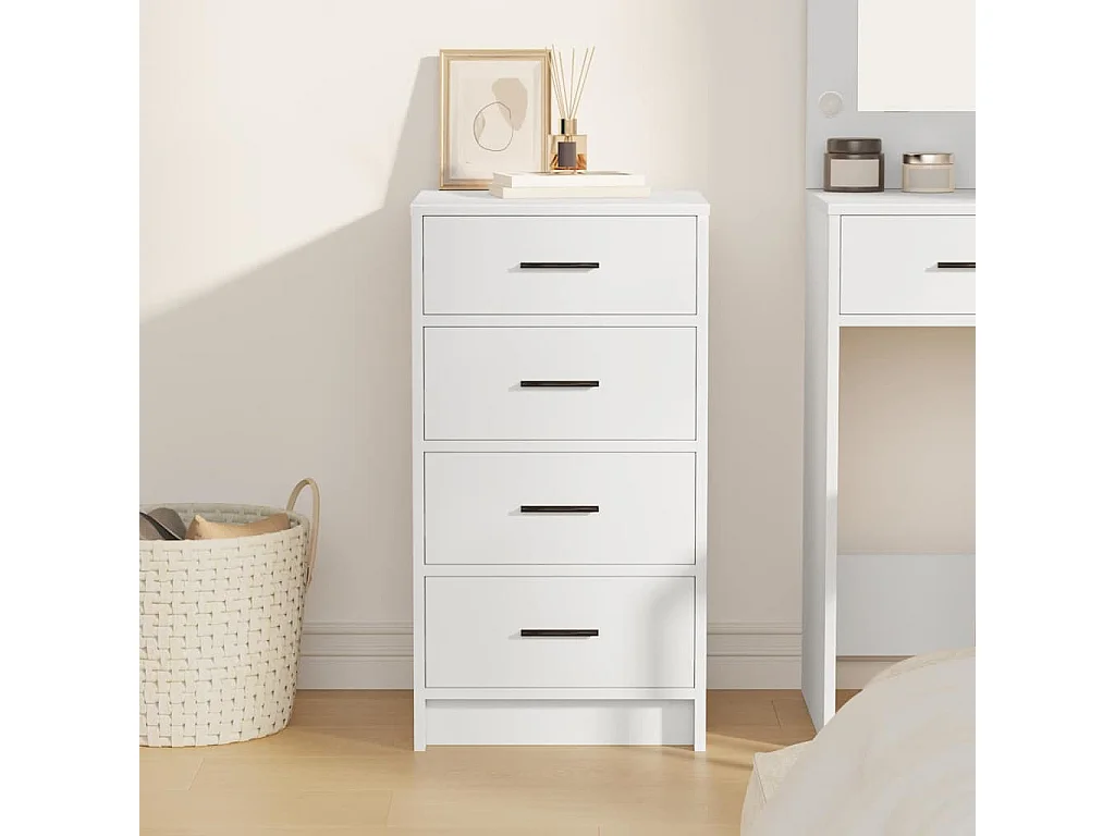 Buffet Blanc 40x41x75 cm en bois d'ingénierie