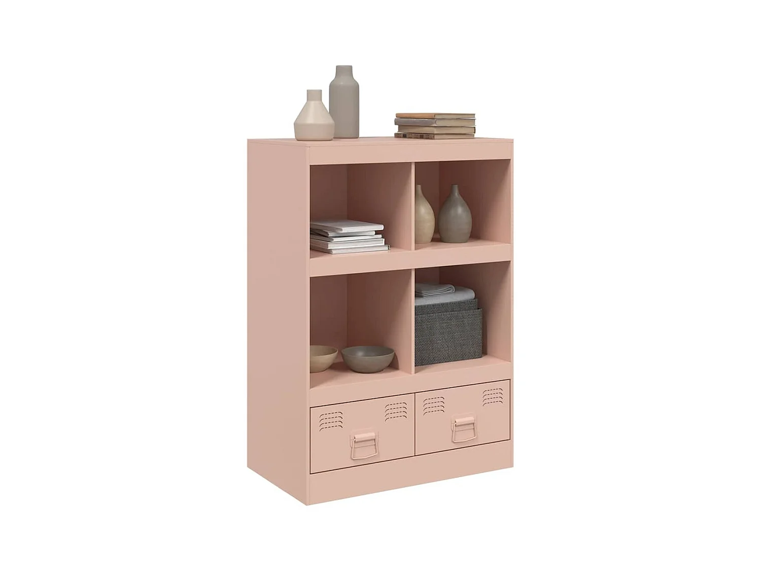 Buffet haut rose 67x39x95 cm acier
