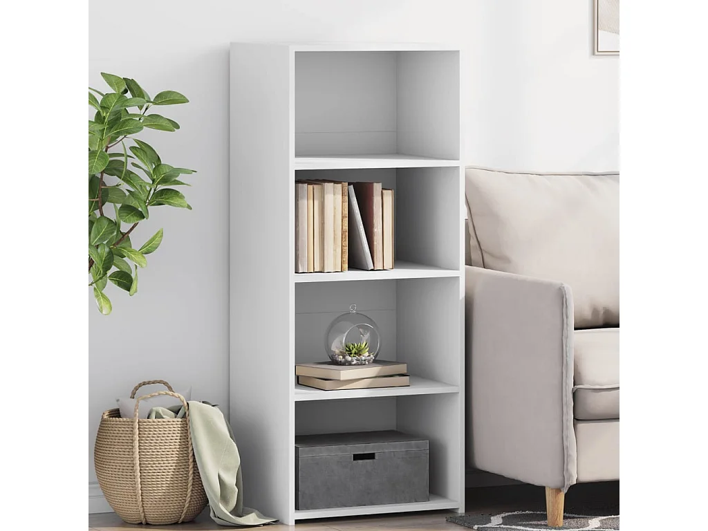 Buffet haut blanc 50x41x124 cm bois d'ingénierie