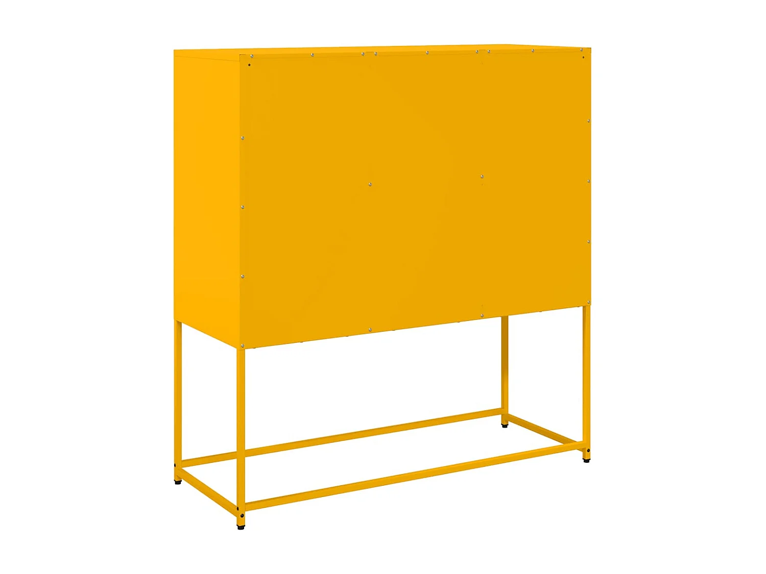 Buffet jaune moutarde 100,5x39x107 cm acier laminé à froid