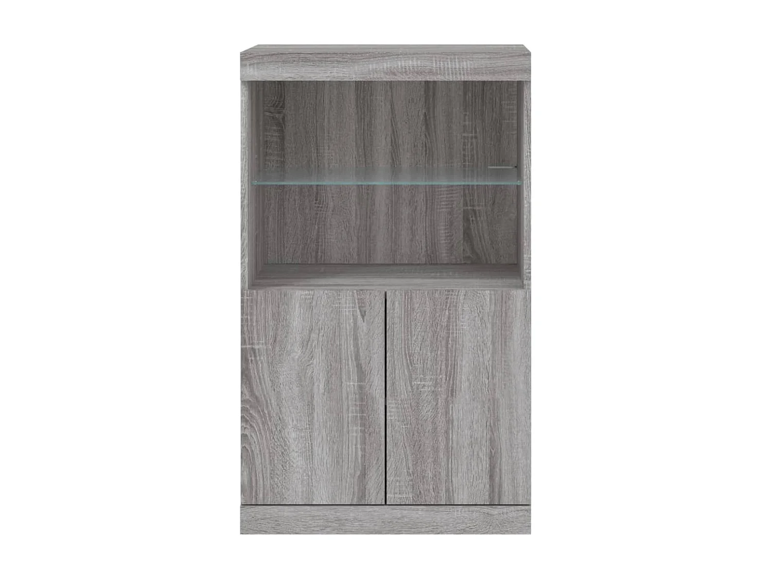 Buffet avec lumières LED sonoma gris 60,5x37x100 cm