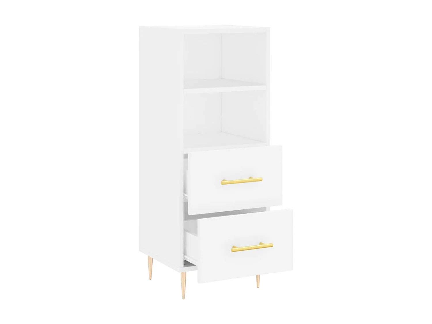 Credenza bianca 34,5x34x90 cm in legno ingegnerizzato