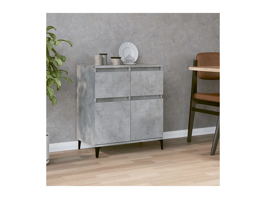 Buffet Gris béton 60x35x70 cm Bois d'ingénierie