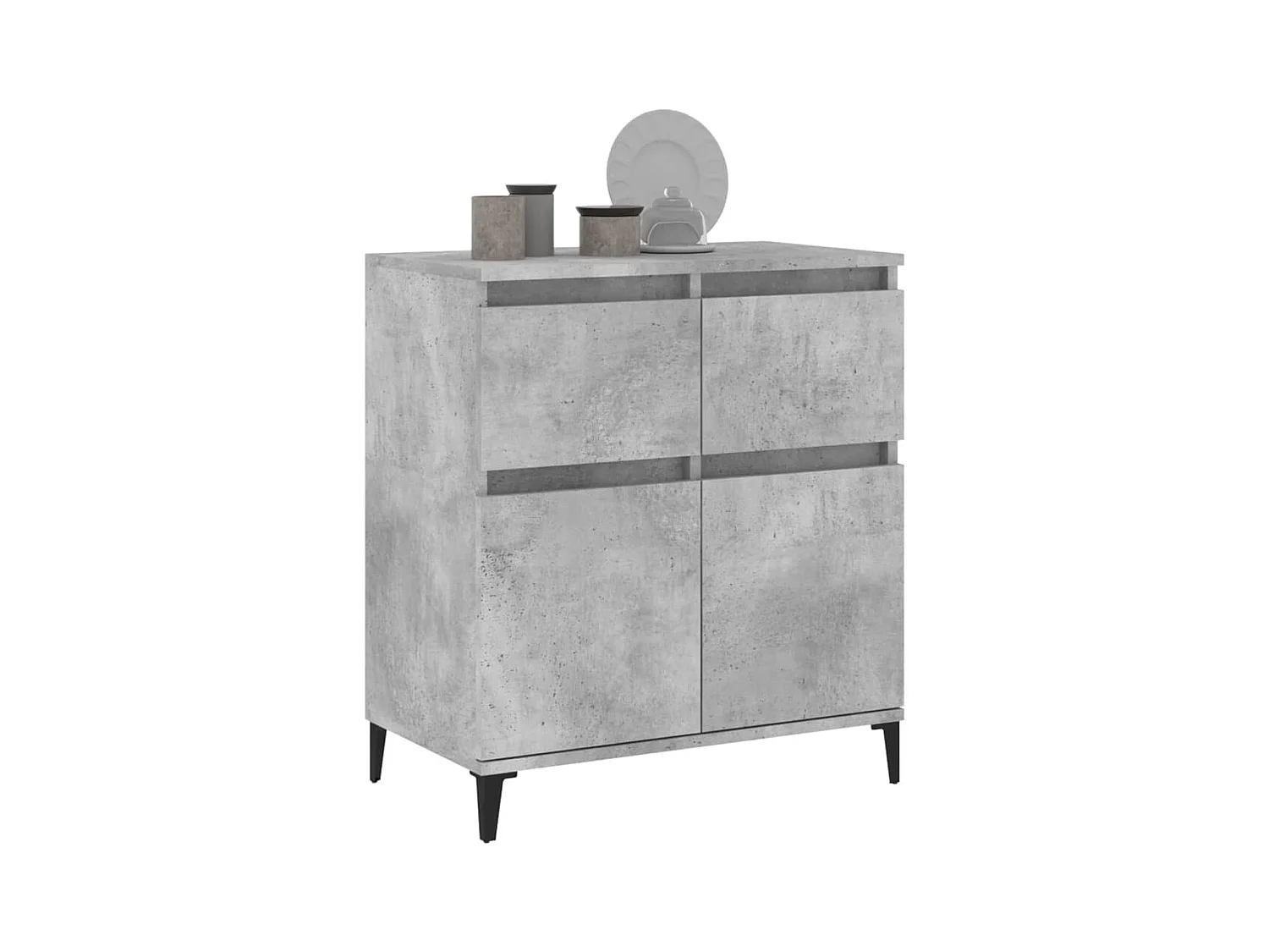 Buffet Gris béton 60x35x70 cm Bois d'ingénierie