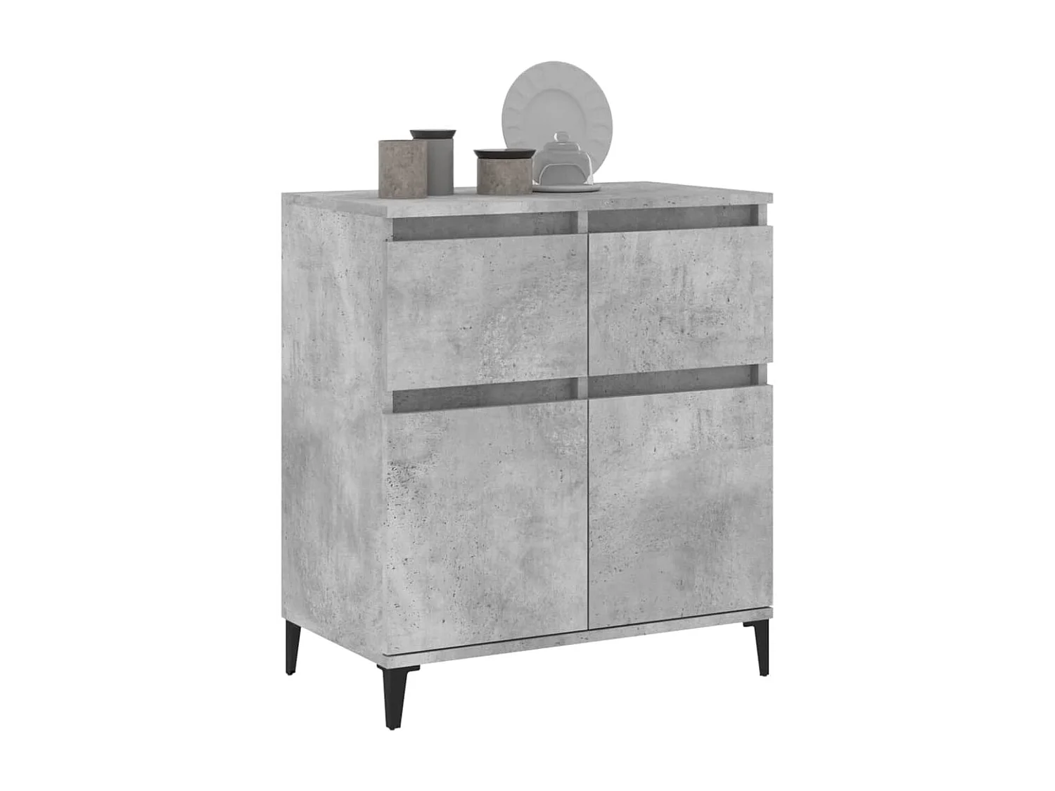Buffet Gris béton 60x35x70 cm Bois d'ingénierie