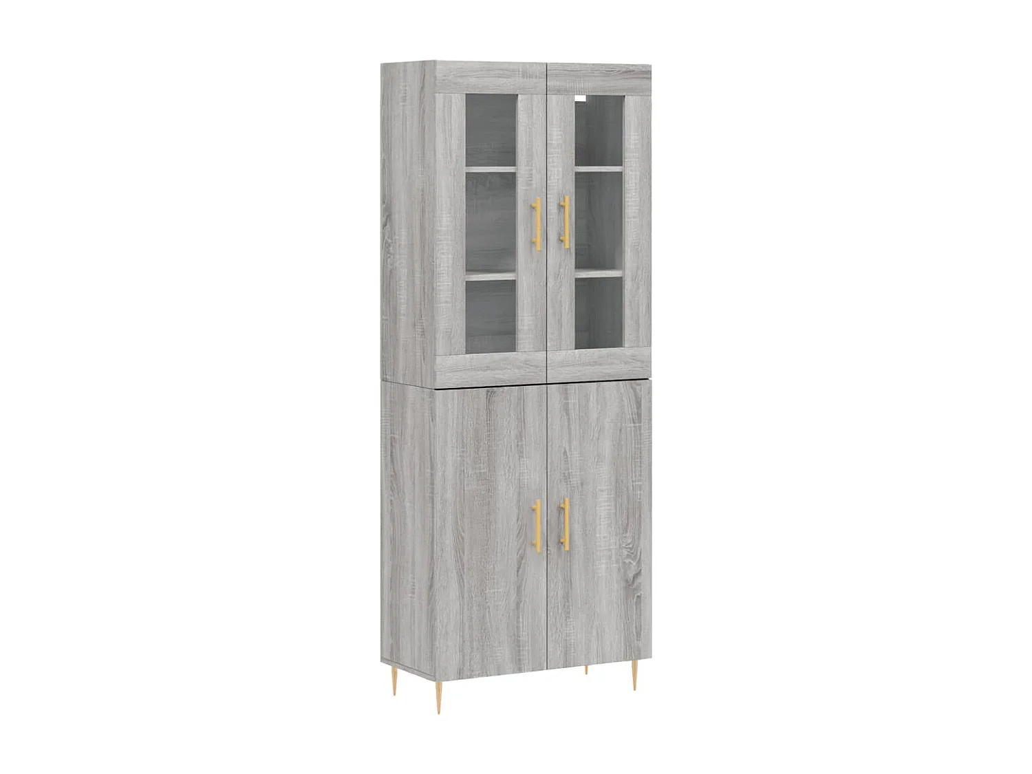 Buffet haut Sonoma gris 69,5x34x180 cm Bois d'ingénierie