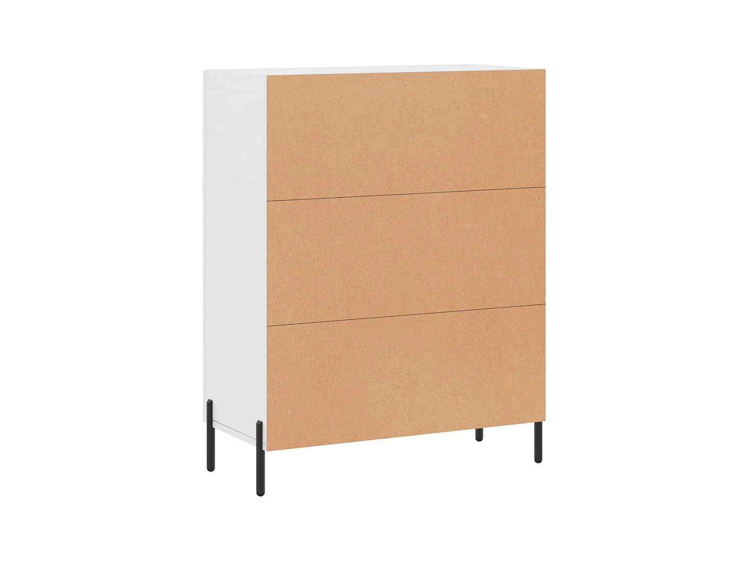 Wit dressoir 69,5x34x90 cm bewerkt hout