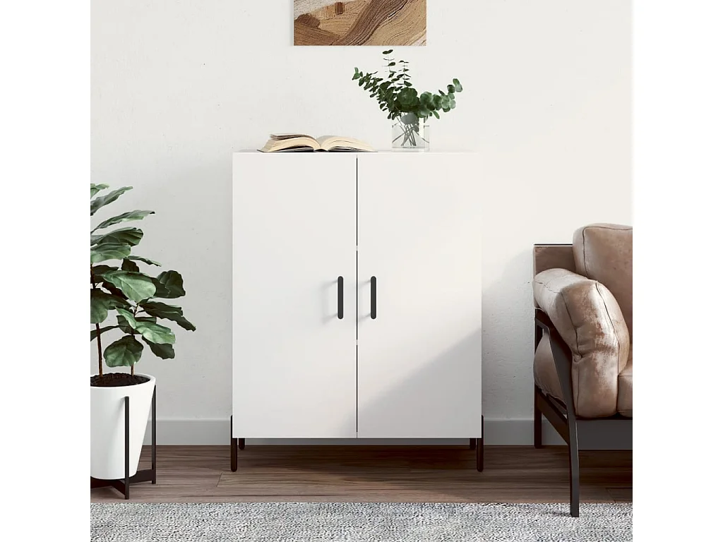 Wit dressoir 69,5x34x90 cm bewerkt hout