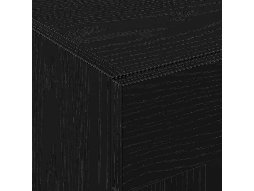 Pensili da parete in rovere nero, 2 pezzi, 69,5 x 34 x 90 cm, realizzati in legno precomposto.
