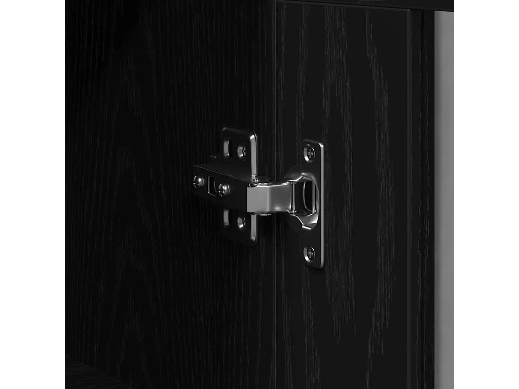 Pensili da parete in rovere nero, 2 pezzi, 69,5 x 34 x 90 cm, realizzati in legno precomposto.