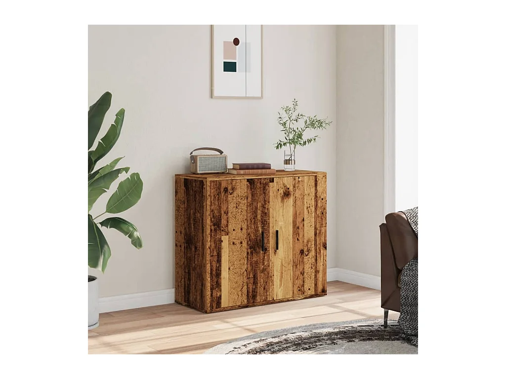 Oud houten dressoir 80x33x70 cm bewerkt hout