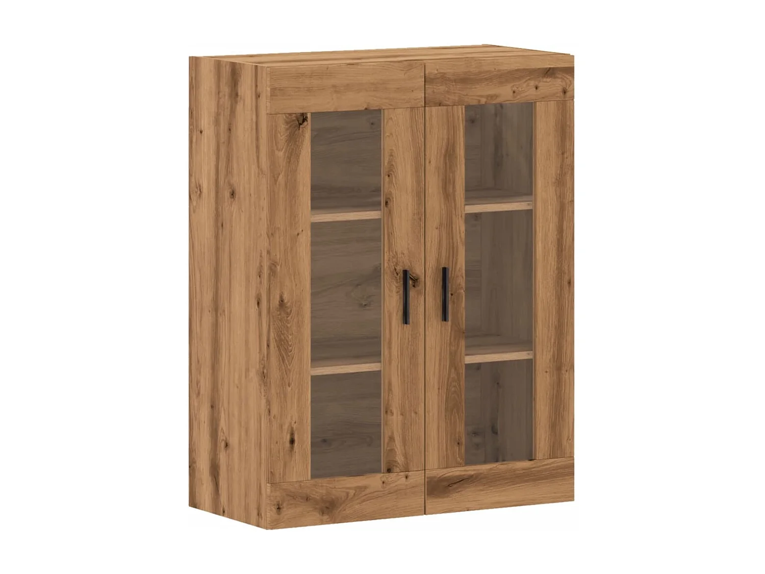 Mobiletto da parete in rovere fatto a mano 69,5x34x90 cm